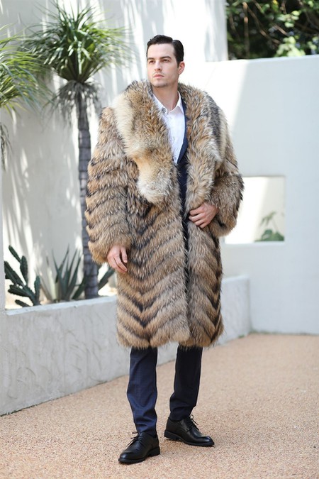 Long Raccoon fur Coat